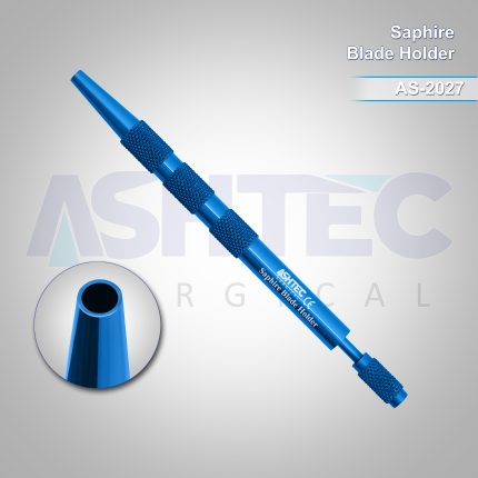 Sapphire Blade Handle, Size 11.5cm, Made With Stainless Steel , Titanium Blue Color Coating Finish